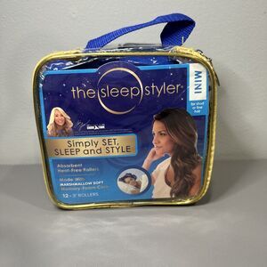 The Sleep Styler 12 Mini Dark Blue Absorbent Heat-Free Marshmallow Soft Rollers